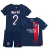 Conjunto (Camiseta+Pantalón Corto) Paris Saint-Germain 2023-24 Hakimi 2 Primera Equipación - Niño